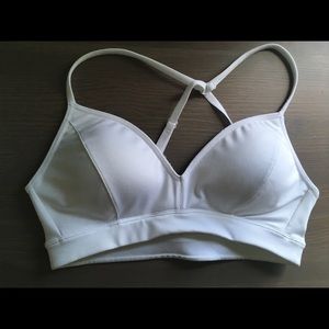 Athleta white sports bra medium